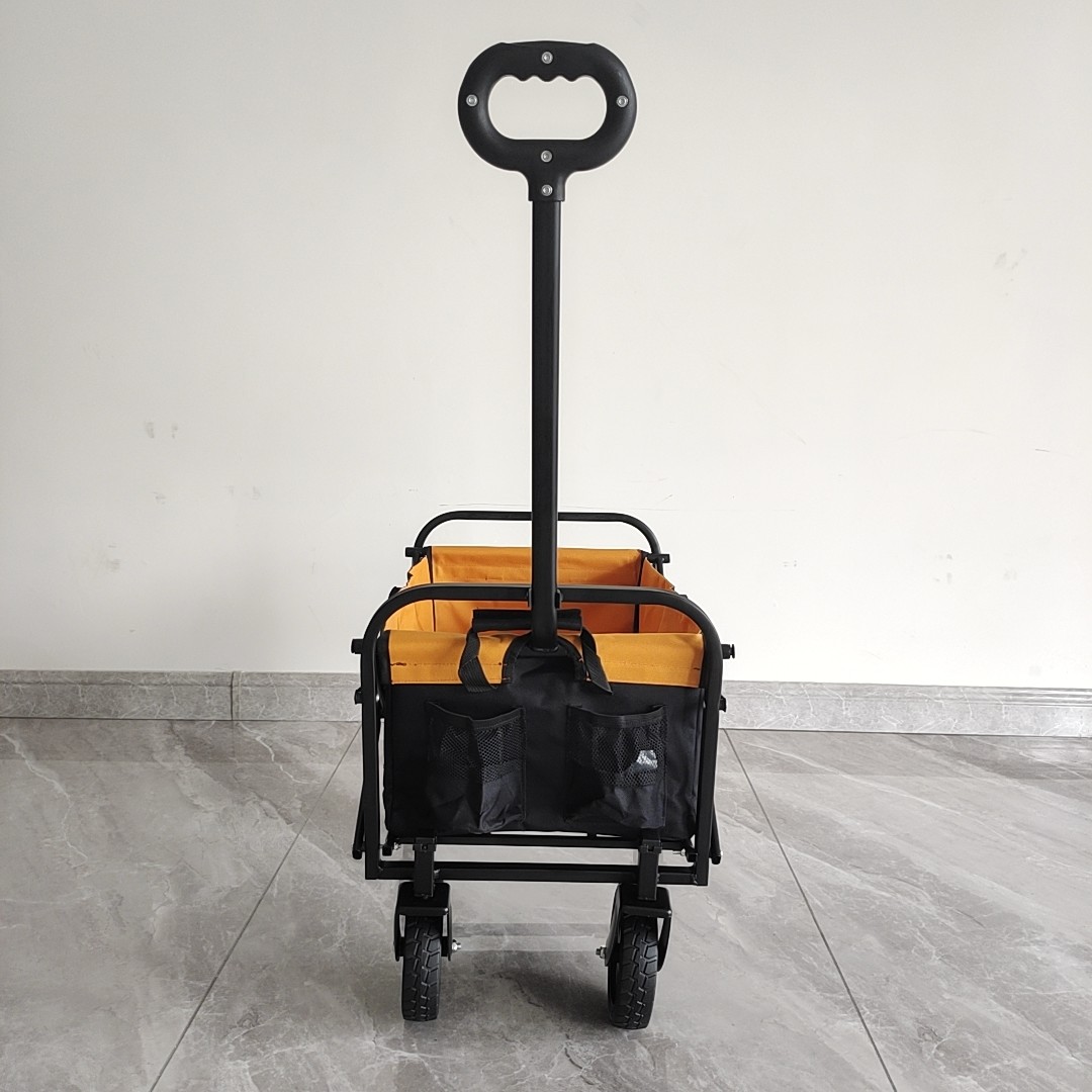 Mini Collapsible Shopping Cart With 6 Inch Wheels For Outdoor Folding Camping Cart