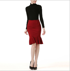 New arrival pleated lady half skirt