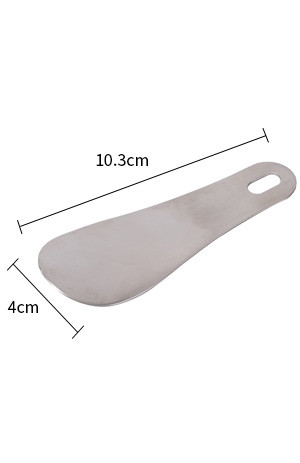24 Inch 12 Inch Long Metal Shoe Horn 4.1 Inch 10.3 Cm Short Stainless Steel Matte Shoehorn