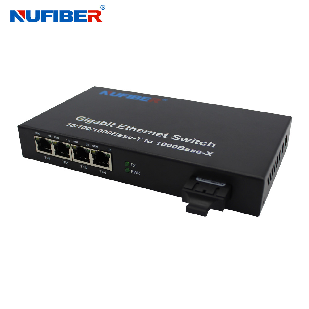 NF-S1004C20 Fiber Ethernet Switch 4 10/100/1000M UTP ports and 1 fiber port full/half duplex support for UTP ports