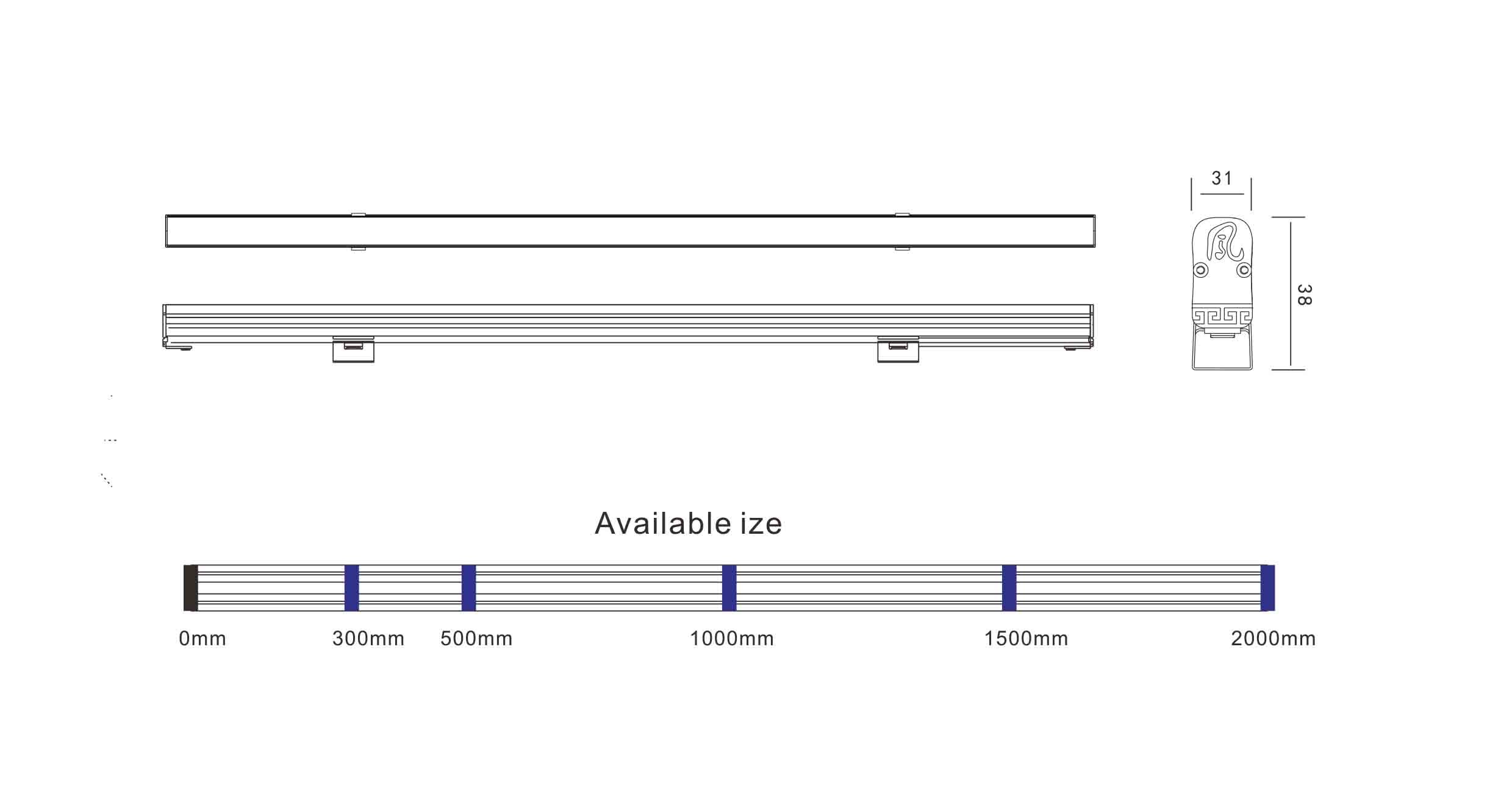 OSRAM 2835 RGB 6500K linear hanging lights