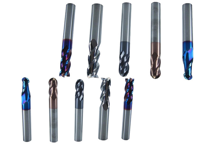 Anti Corrosive 4 Flute Carbide End Mill ALTiN Coating For High Cutting Temperature