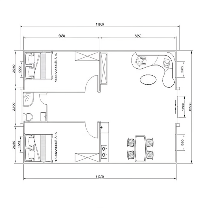 Extended Living Quick Installation Mobile Living Container House for Portable Solution