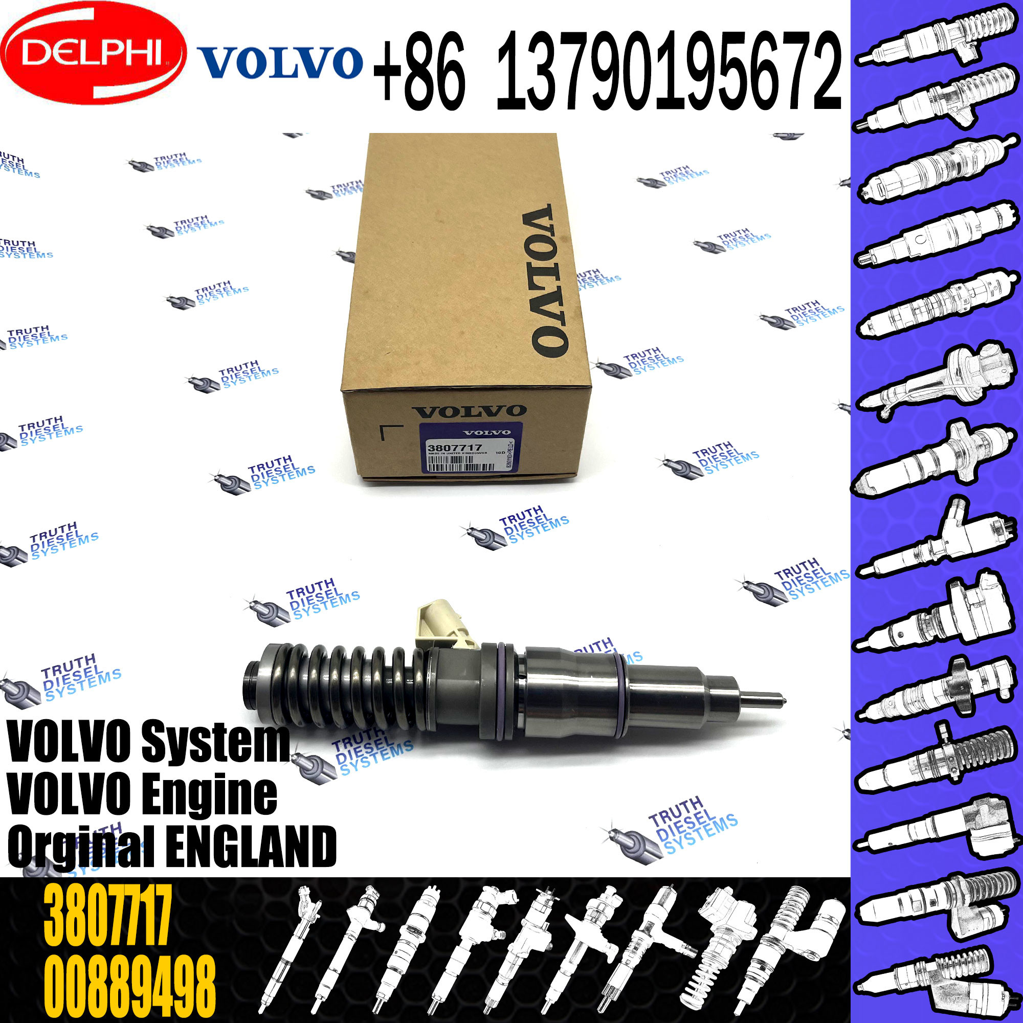 889481 3587147 3803637 3807717 03829087 3829087 ELIC Engine Common Rail Fuel Injector 3840043 20430583 20440388 20500620