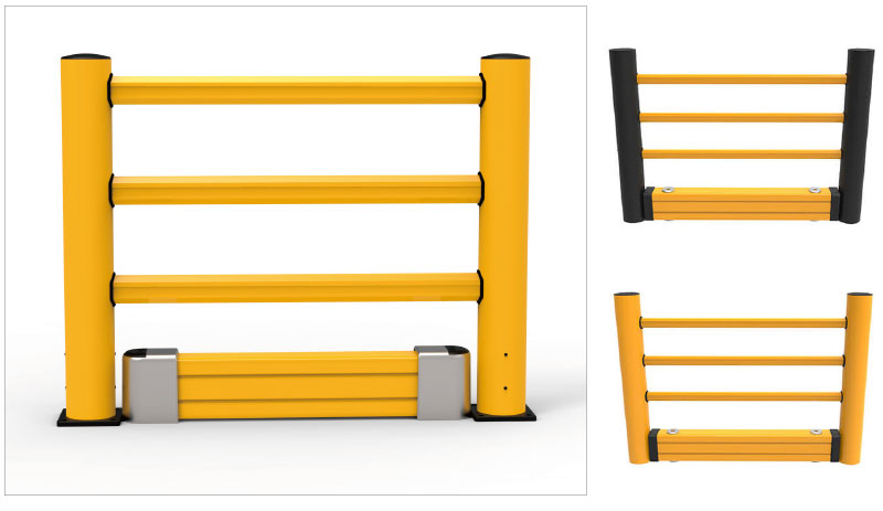 Flexible Pedestrian Barrier  Anti-Collision Guardrails Warehouse Safety Barrier Traffic Guardrails