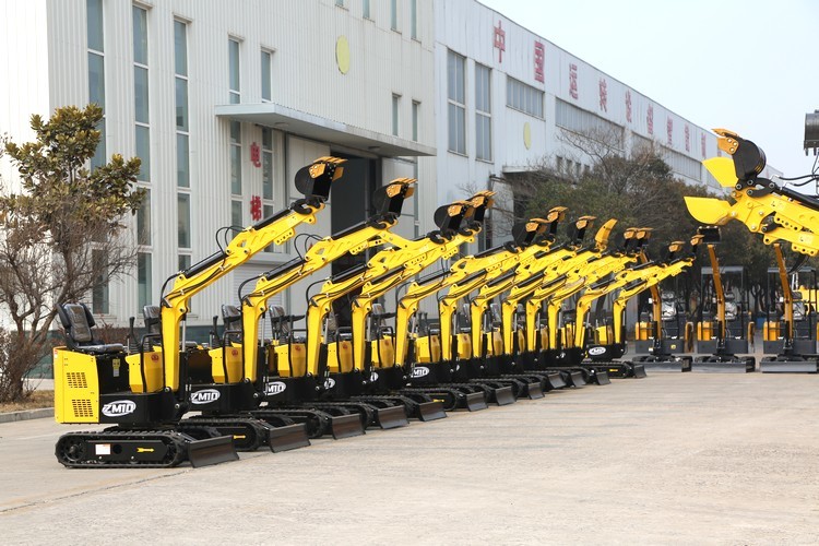 ZHONGMEI Minibagger Crawler 1.2 Ton Mini excavadora Escavator Pelle Digger Mini Excavator