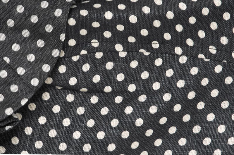 Slim Sexy Clothes Woman Fashion Casual Linen Ruffle Polka Dot Dress Women