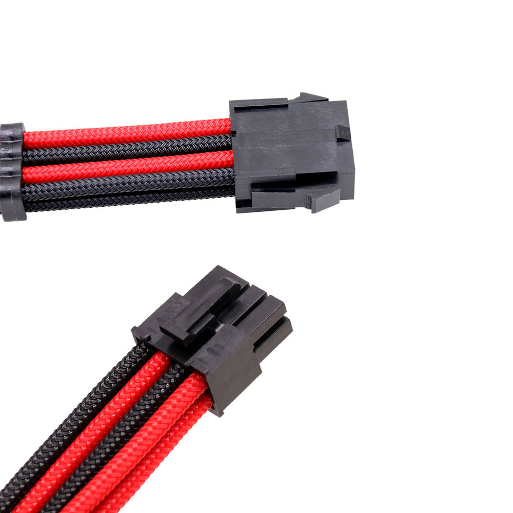 6+2pin Male Graphics Card Power Supply extension Cable 18AWG 30cm