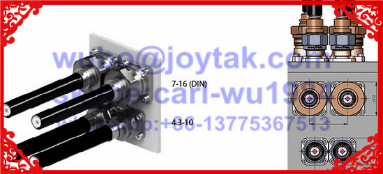 4.3-10 adaptor 4.3-10 male to 4.3-10 female all brass Tri-alloy plating PIM -160dBc