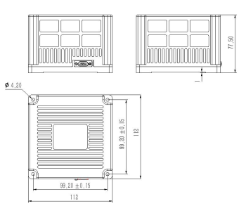 5V Fiber Optic Gyro IMU Rugged Inertial Measurement Sensor 112*112*77.5mm 112
