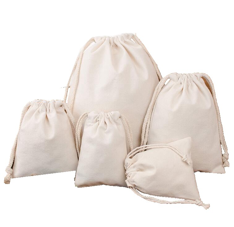Natural Cotton Double Drawstring Reusable Eco Friendly Grocery Bag Shopping Net Produce OrganicMesh Fruit Bag
