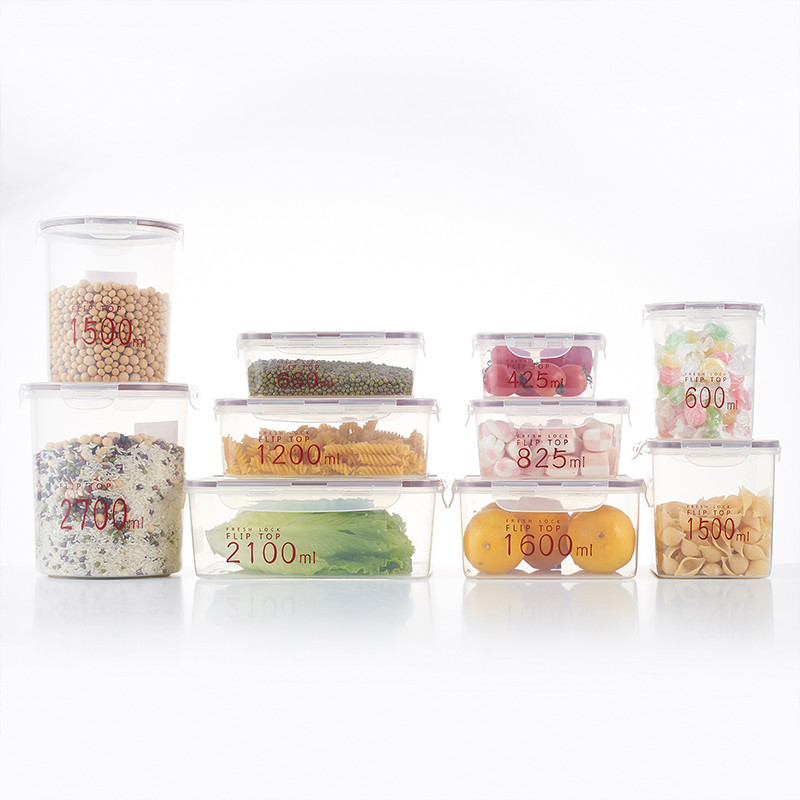 Food Preserving Plastic Crisper Box For Cereals Nuts Fruits