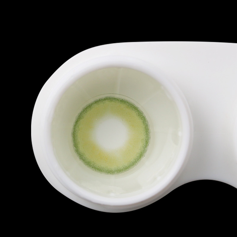 Custom ISO13485 Green Eye Contact Lenses Non Prescription 14mm