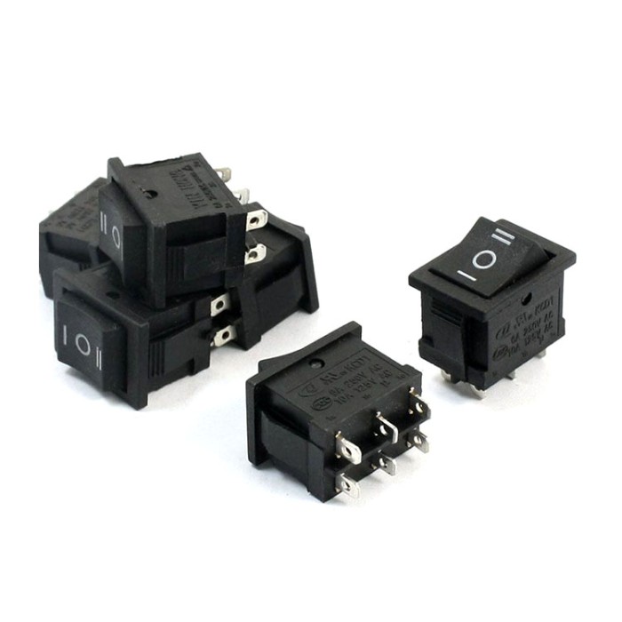 Kcd1 21*15 6 Pins Dpdt On Off On Rocker Switch