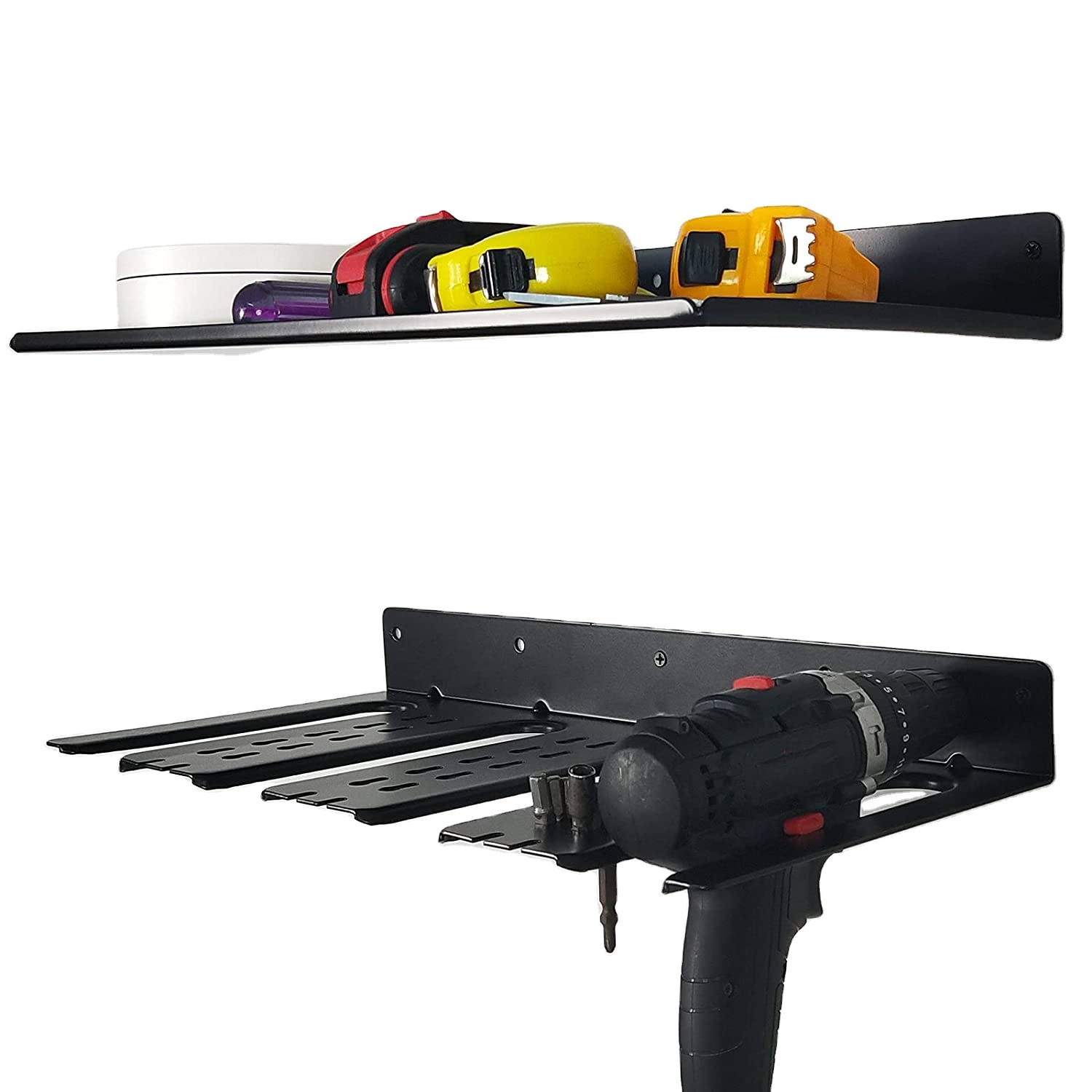 Carved Power Tool Organizer Wall Mount for Neatening and Storage of Heavy Duty Drills