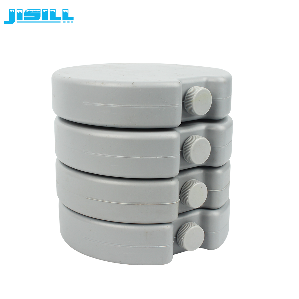 Factory price round shape food grade HDPE plastic ice pack flask for drinks