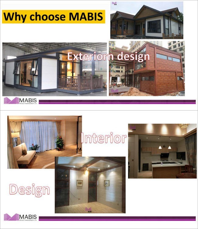 Wood - Like Modern Design Prefab Houses , SGS Standard 2 Bedroom Prefab House