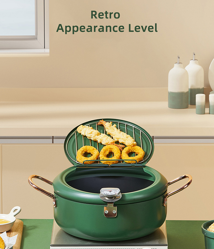 Household Controllable Deep Frying Pots Temperature Fine Iron Small Fryer