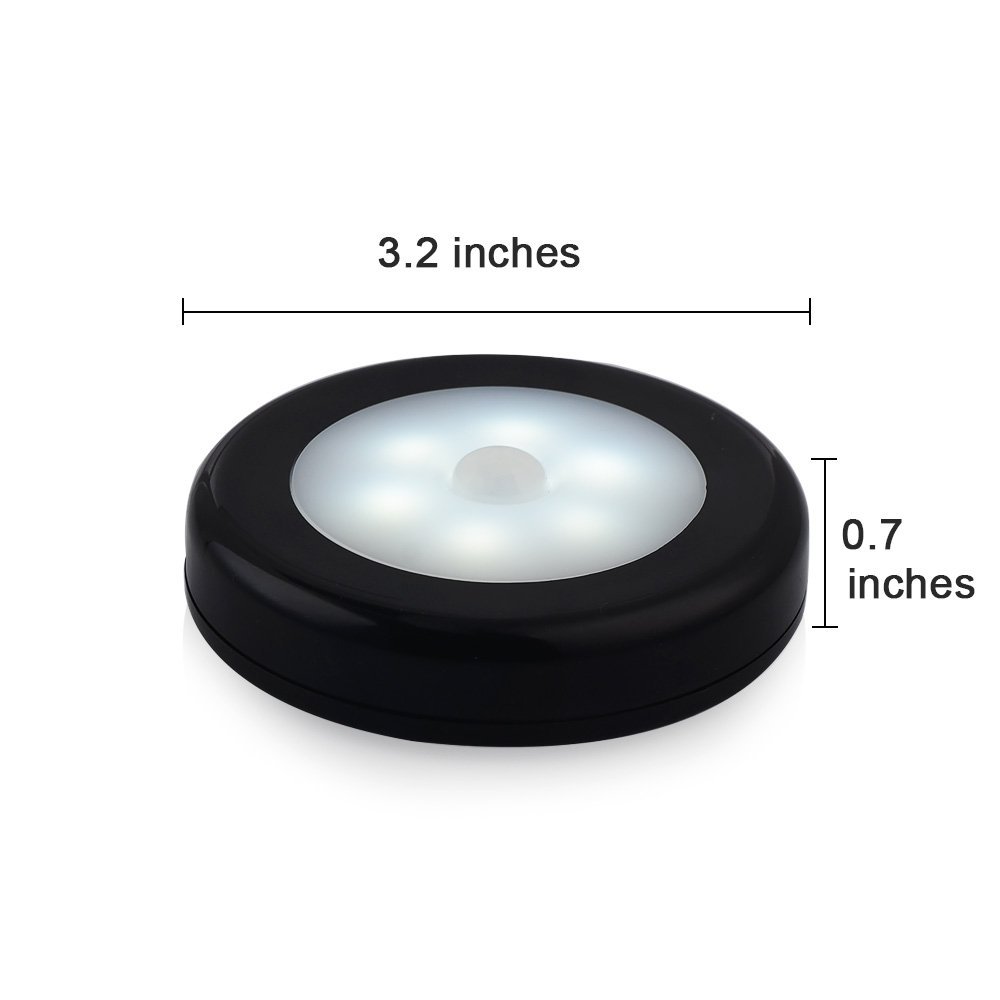 Cordless 3m Distance 3.15inch Battery Operated Motion Sensor Light