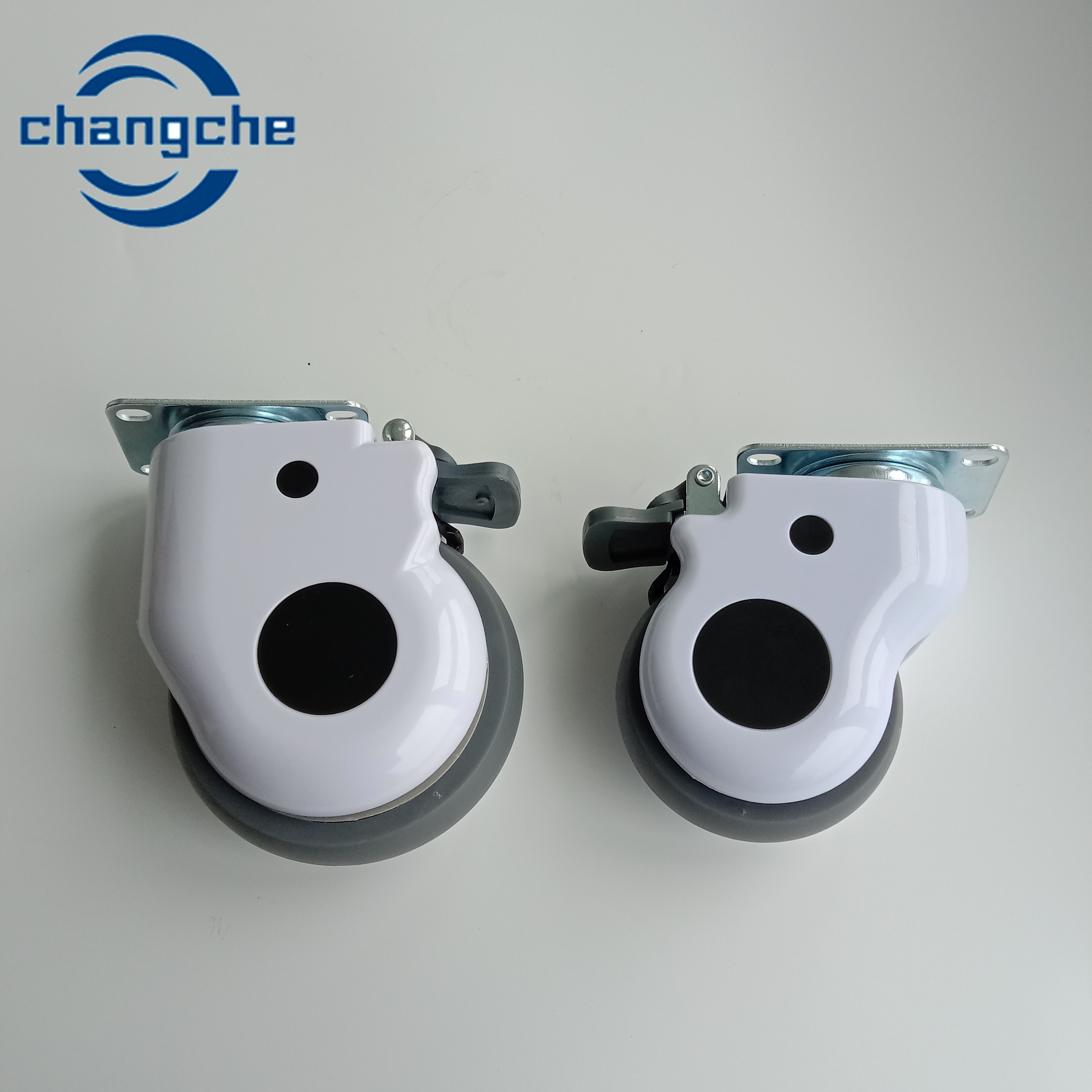 Hospital Accessories Ball Bearing Heavy Duty Caster Wheels With Plate