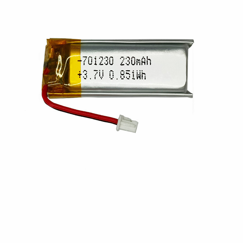 AUK 3.7V Polymer Lithium Battery 701230 230mAh Lipo Battery For Neckband Bluetooth Headphones Children'S Toy Cars And Robot