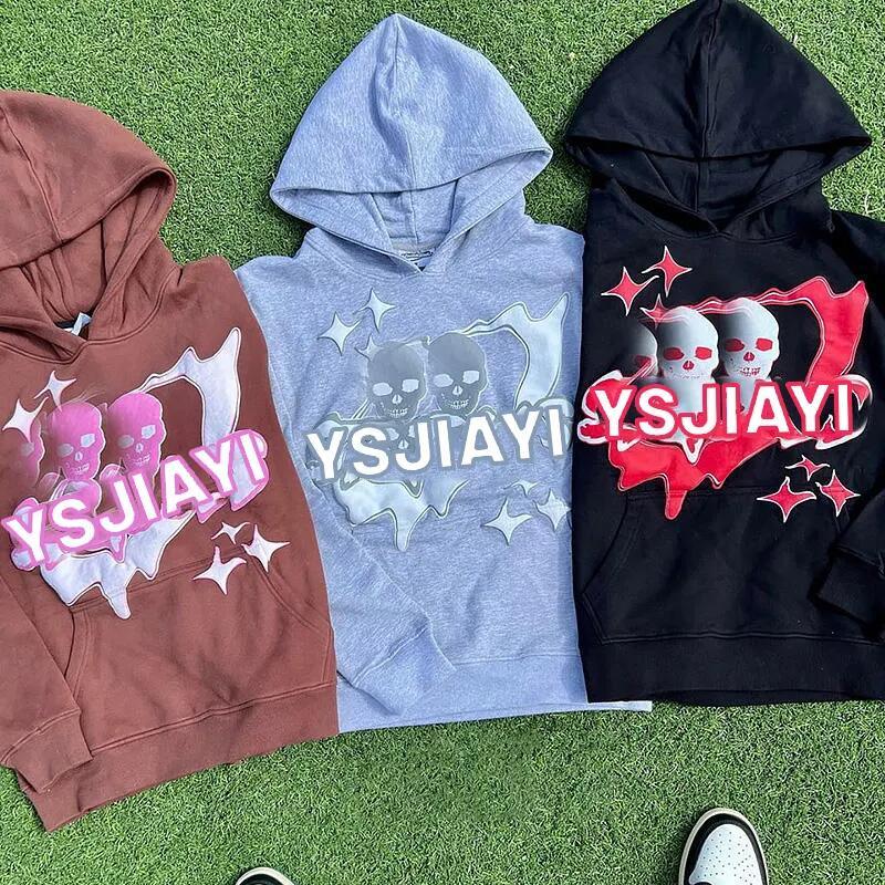 Custom Flared Puff Printing Stacked Sweat Suits Slim Fit Puff Print Men Tracksuit Sweatsuit