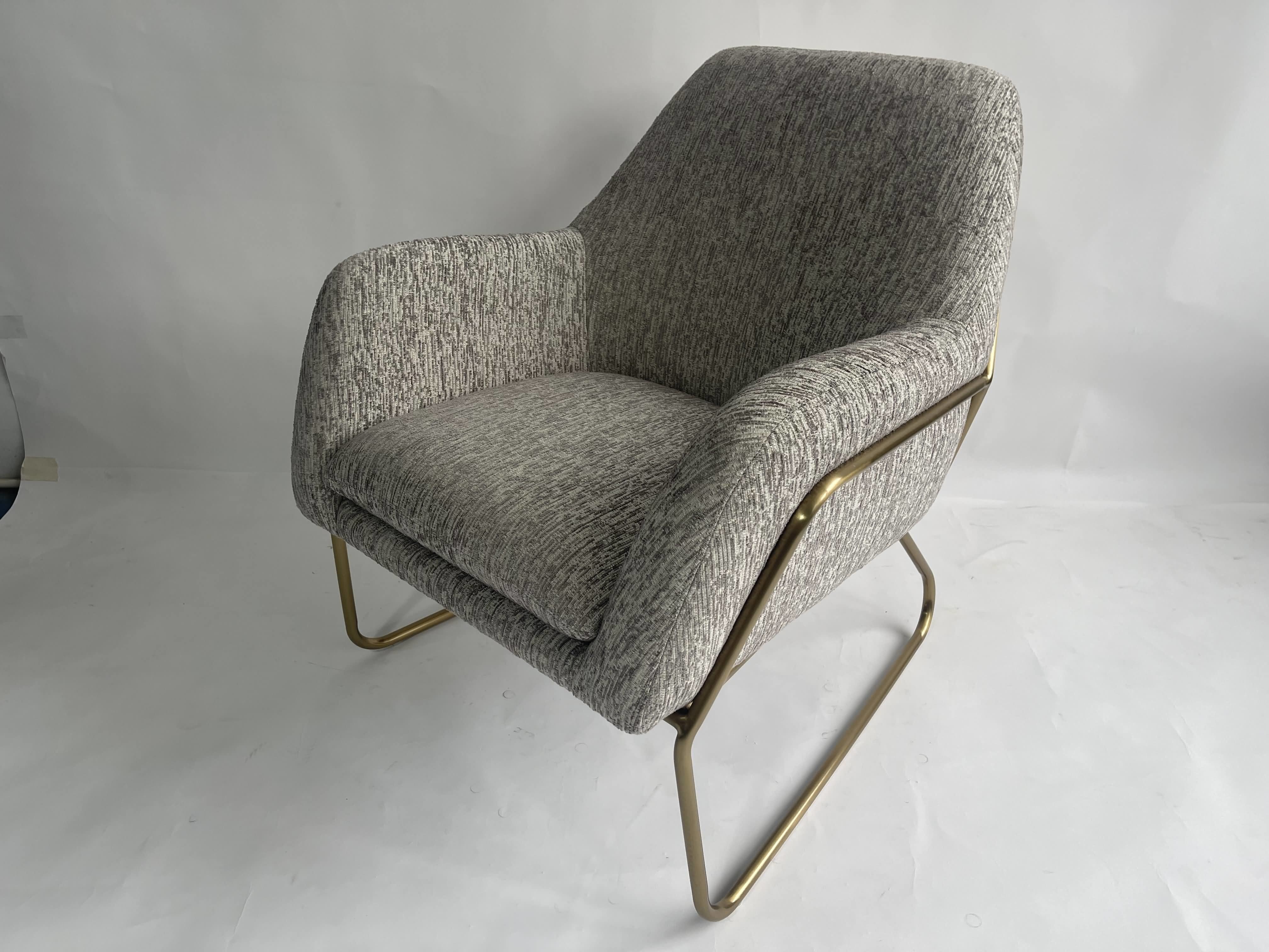 Customized Modern Fabric Chair With Stainless Steel Frame