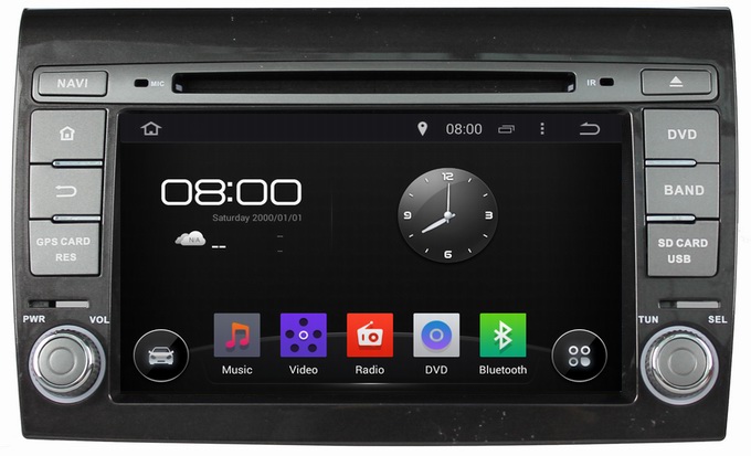 Ouchuangbo Car GPS Stereo DVD Radio 3G Wifi Bluetooth for Fiat Bravo 2007-2012 Android 4.4
