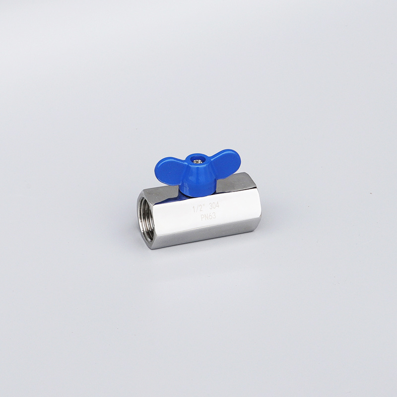 Stainless Steel Mini Ball Valve with Internal Thread Butterfly Handle