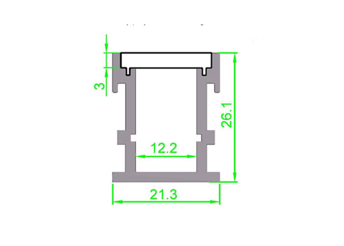 Deep Recessed Extruded LED Strip Light Aluminum Channel Waterproof Long Lifespan