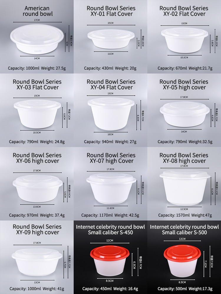 2 Compartment Disposable Plastic Food Containers Disposable PP Lunch Box Microwave