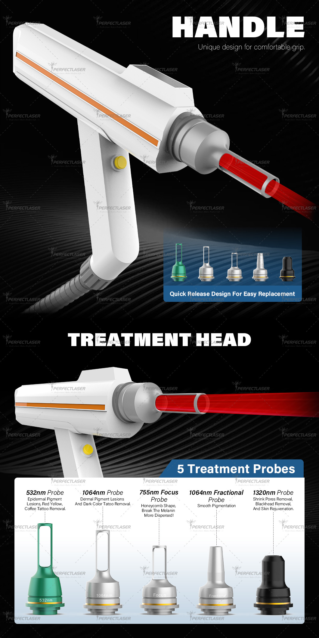 Professional 1500W Tattoo Removal Picosecond Laser Skin Rejuvenation Beauty Equipment