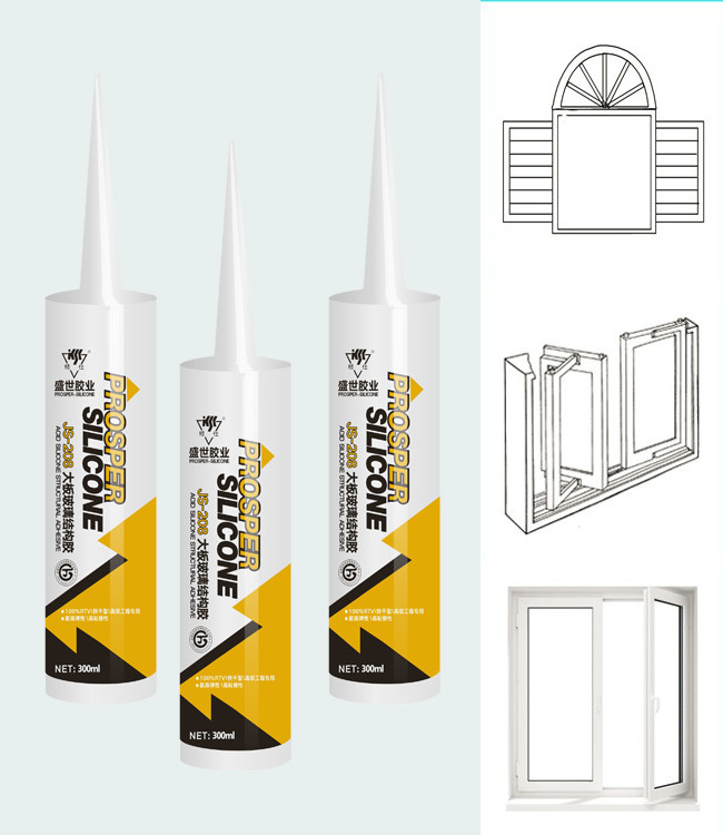 Solvent Free Paste Crystal Clear Window And Door Silicone Sealant Weather Proof