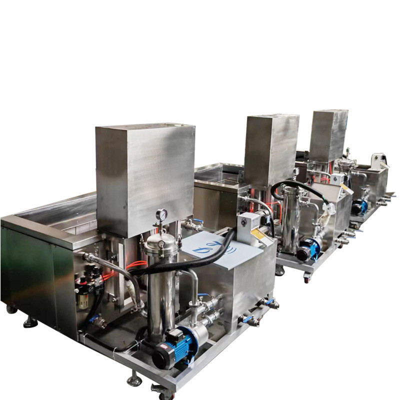 Multi Tank Automatic Ultrasonic Cleaner System To Remove Grease Rust 190L