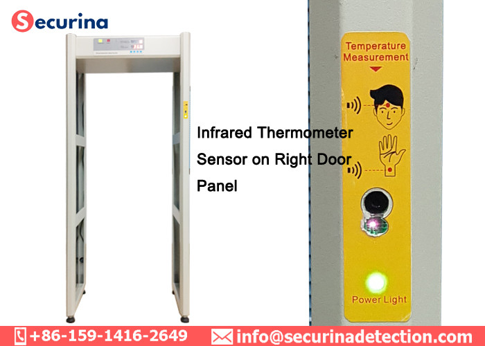 700mm Passing Width Walk Through Metal Detector Gate Thermometer With CE FCC Approval