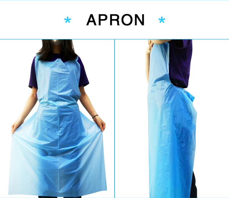 Plastic Disposable Aprons For Healthcare Workers / Medical Staff Protection
