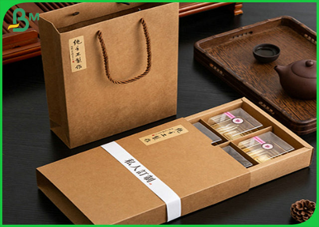 350gsm 400gsm 450gsm Brown Color Kraft Liner Paper For Cake Box Making 