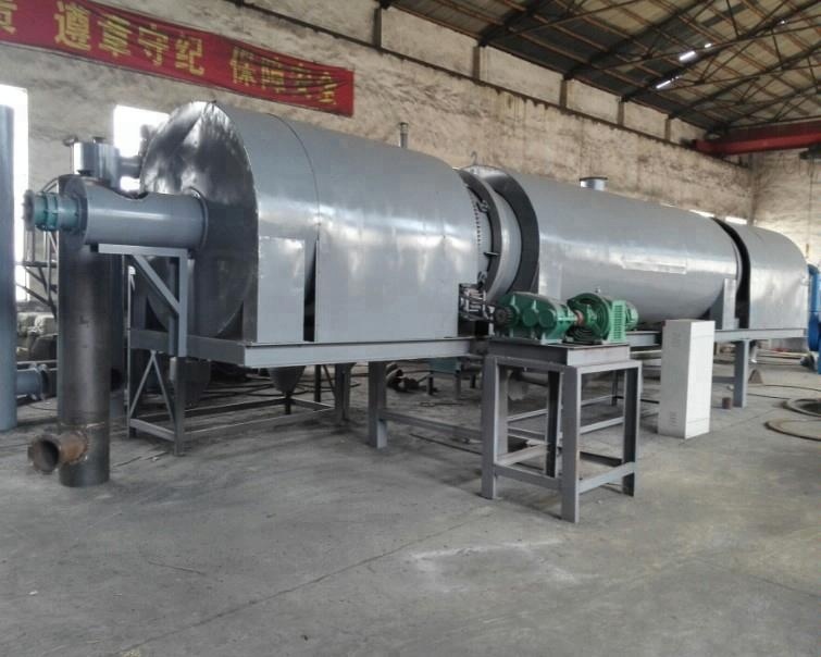 7.5kw 0.75 Rotary Carbonization Furnace Solution for Cotton Stalk Briquette Recycling