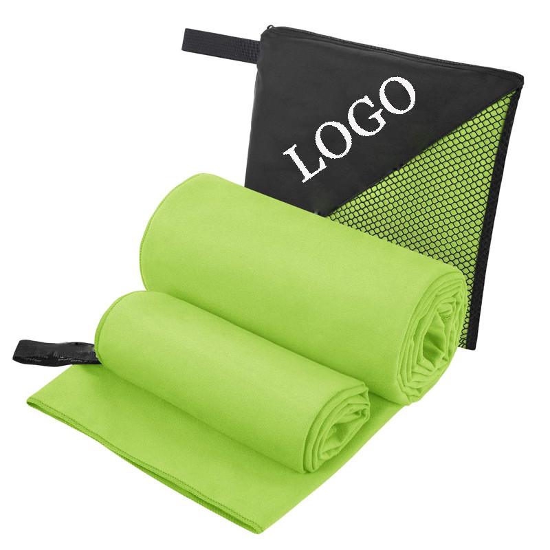 Customized logo Microfiber Gym Towel Portable Yoga Fitness Towel Sweat-absorbing Beach Towel