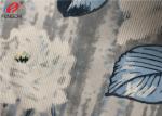 Press Glue Polyester Sofa Velvet Upholstery Fabric , Print Knitted Fabric