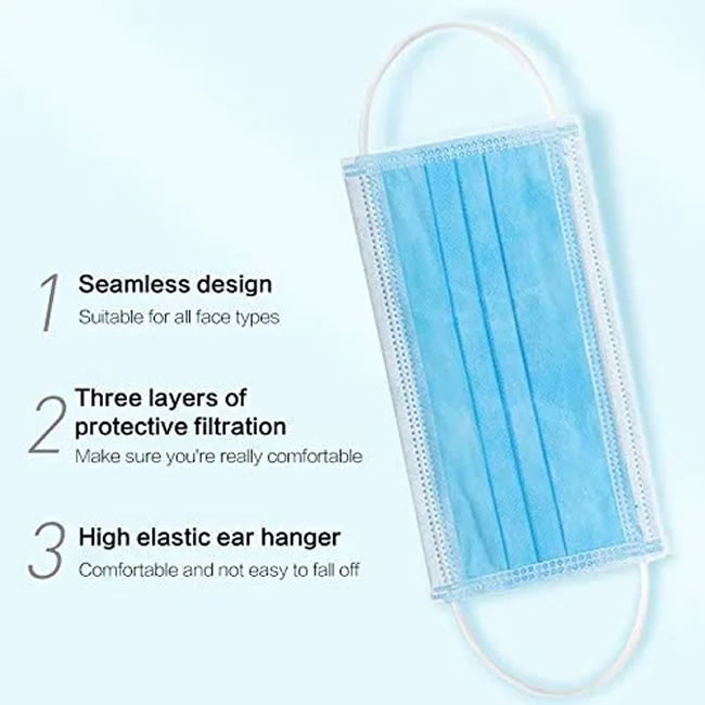 Disposable 3-Ply Non-Woven Medical Surgical Face Mask With Ear Loop Or Tie On1