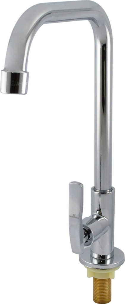 304 Stainless Steel Kitchen Faucet With Monochrome Brass Sprayer And Single Lever