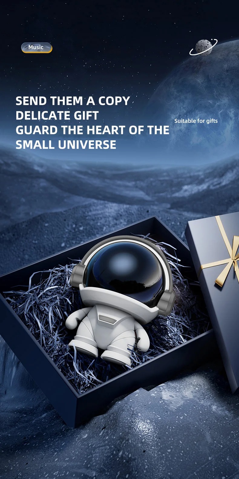 Experience Music in Style Astronaut BT5.0 Music Player for Home System Subwoofer