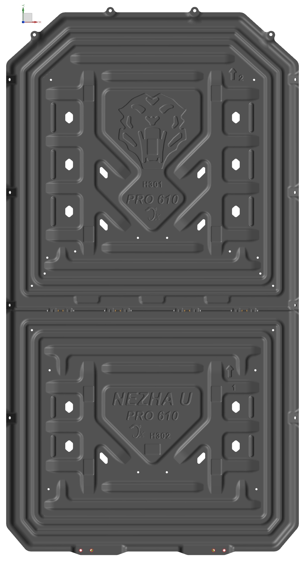 Black Aluminum Alloy Steel DONGE RAM Chassis Skid Plate for 4x4 Automotive Accessdries