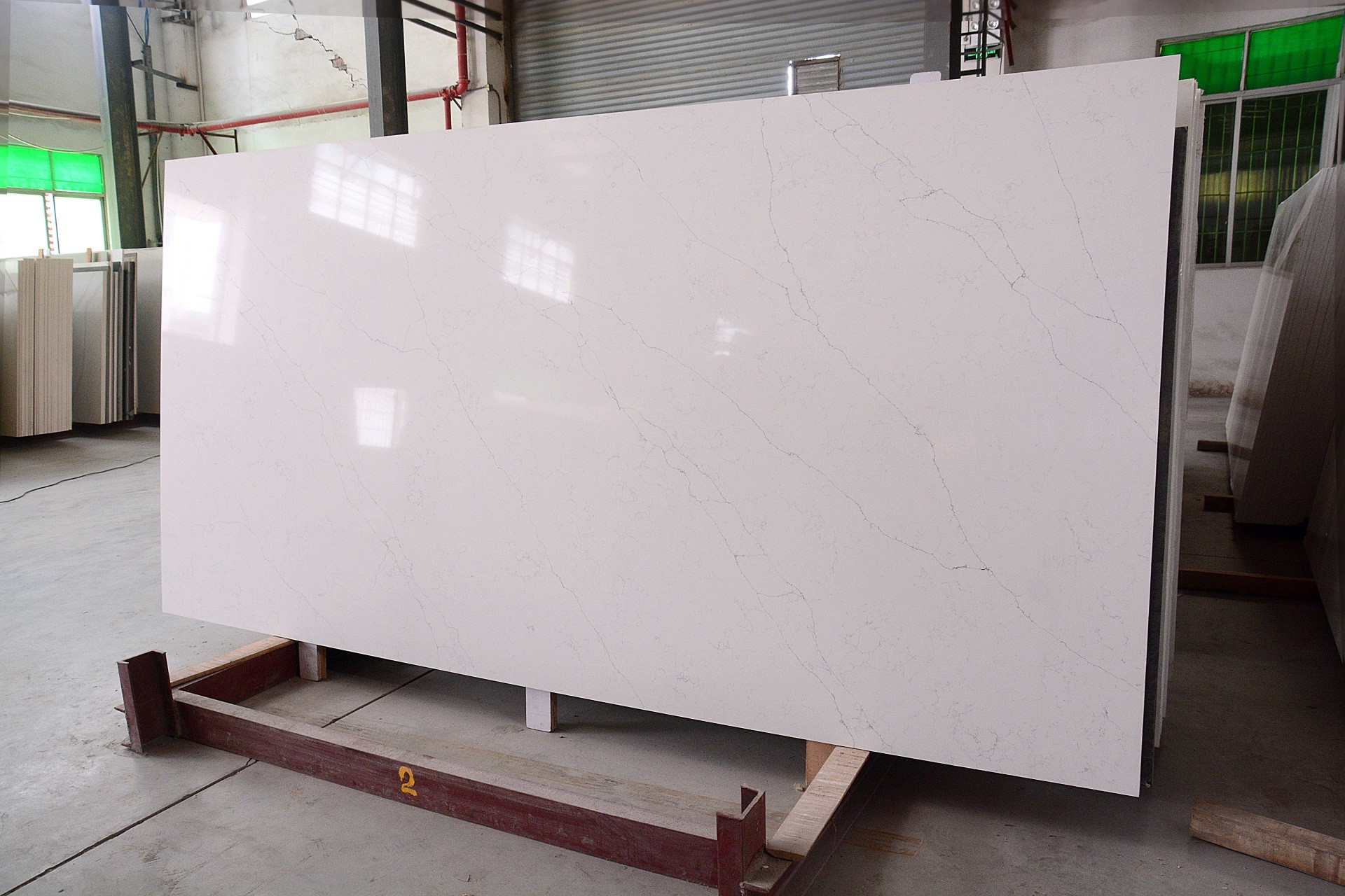 Modern Polished 3200x1600mm Artificial Quartz Slabs