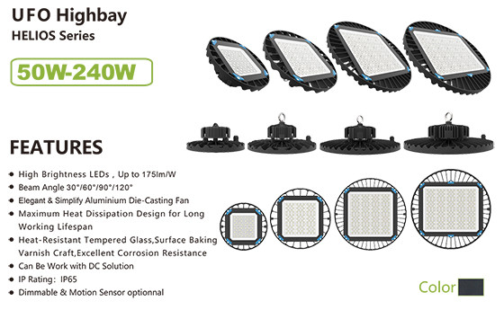 Warehouse 150w SMD3030 125LM/W UFO LED High Bay Light