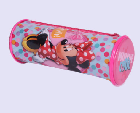 Customized PVC Pencil Bag , Fashion Round Stationary Case For Kids