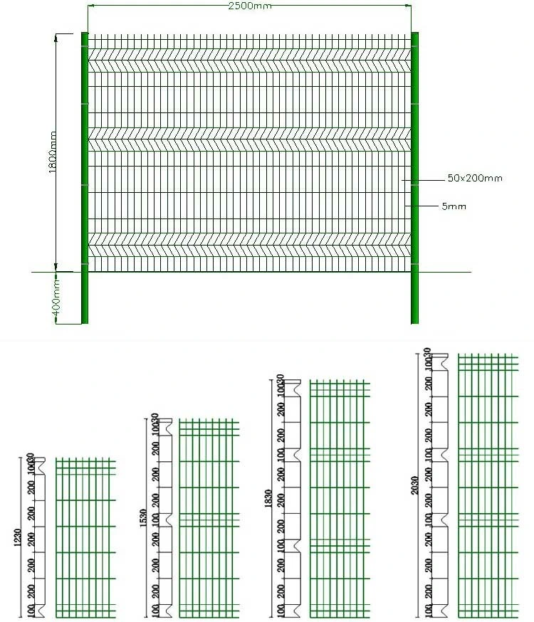 Hot Sale Galvanized Peach Post Fence 3D Curved Welded Wire Mesh Panel Fence