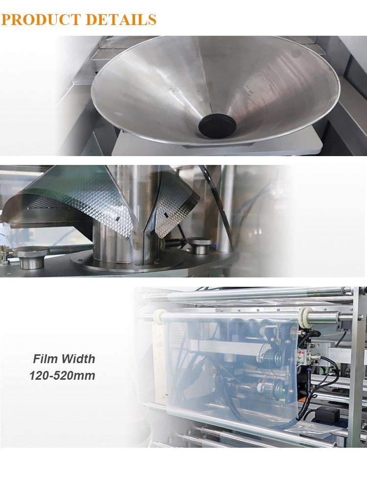 520mm 60bpm Nuts Vertical Form Fill Seal Bagging Machine