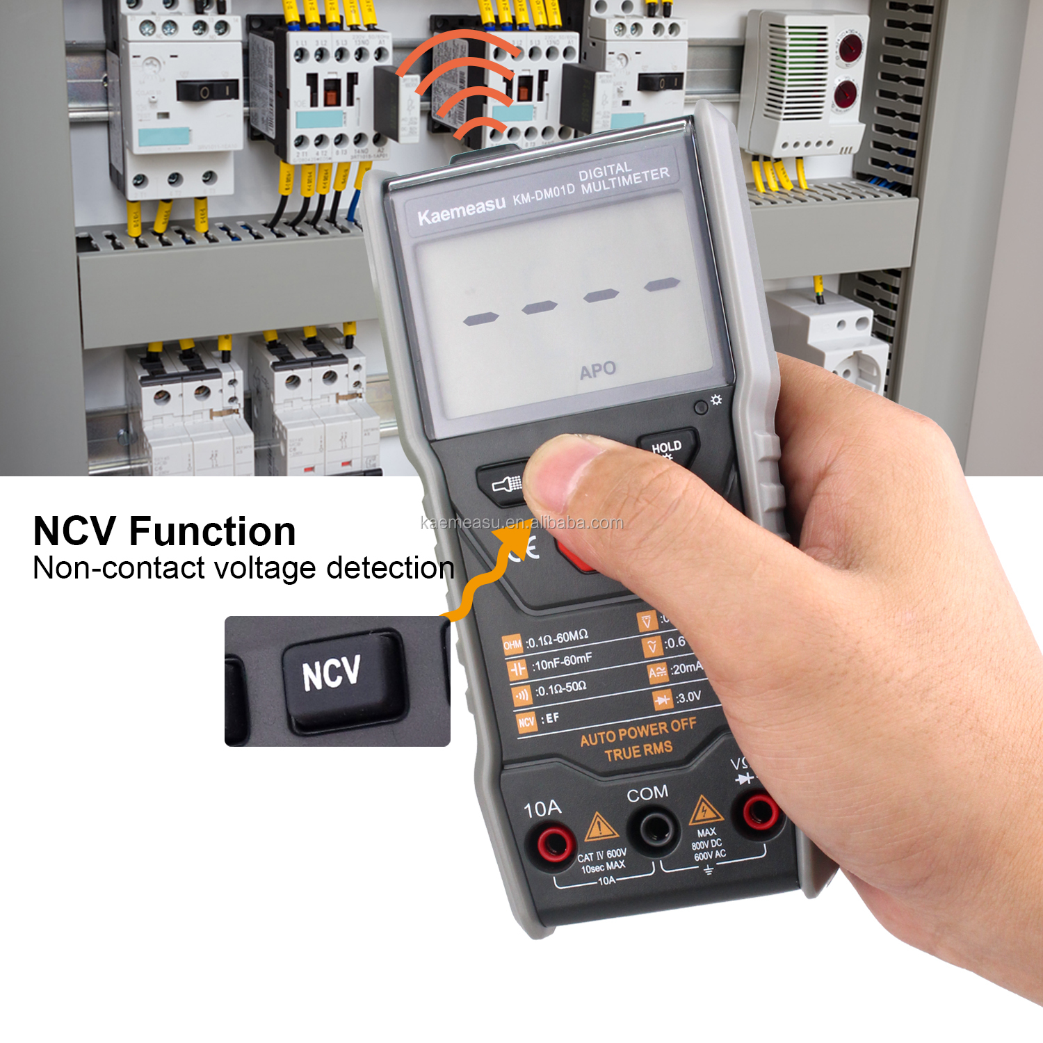 Multifunctional Waterproof AC Voltage Tester Clamp Meters with NCV and T-RMS Function